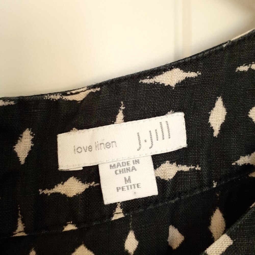 J. Jill Love Linen Shift Dress Black Size MP Petite - Picture 3 of 12